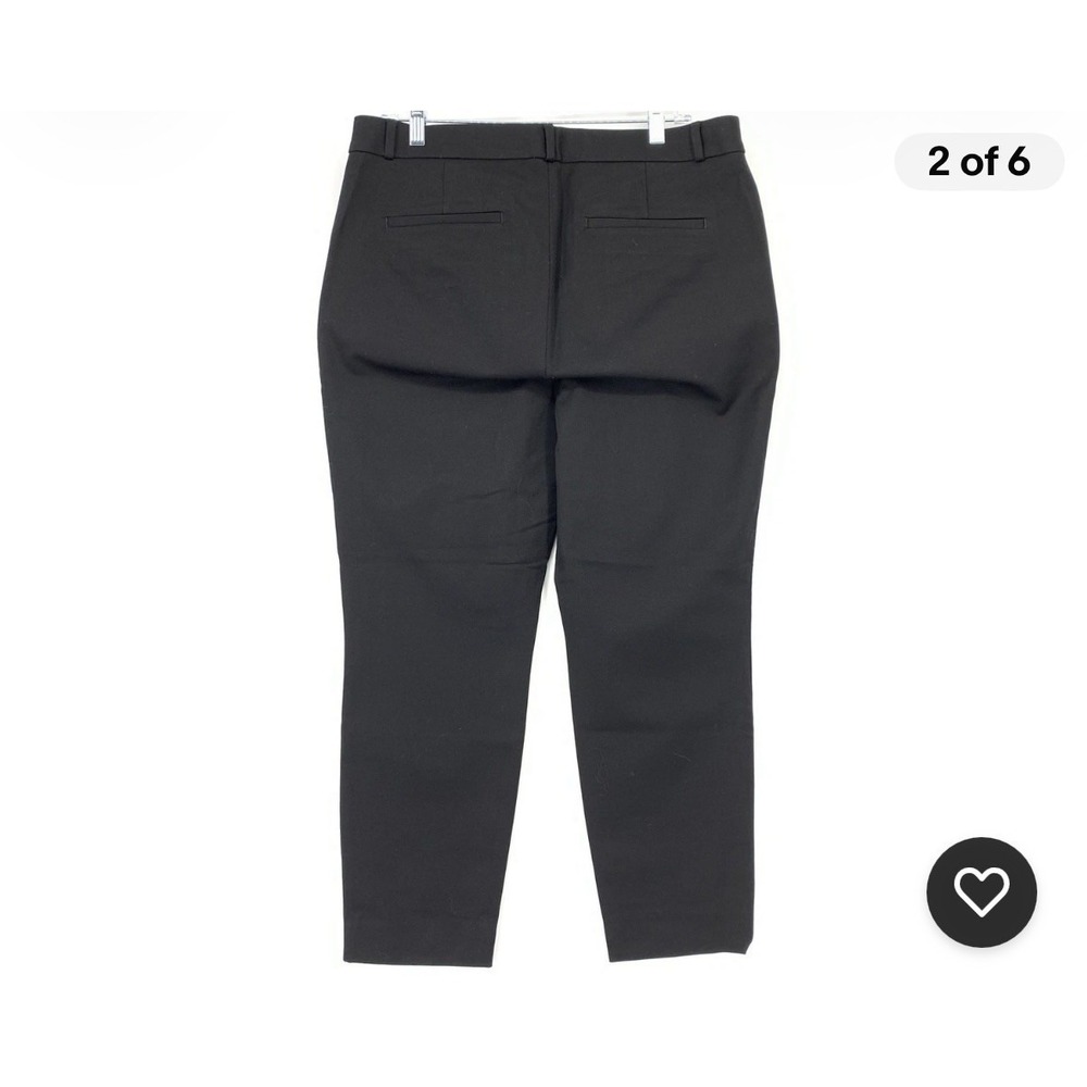 Banana Republic Sloan Dress Pants Womens Size 14 Black Cropped Tapered Leg - Picture 2 of 5